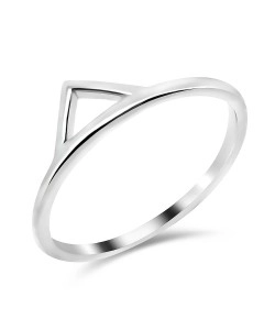 Silver Ring Plain Triangle NSR-212